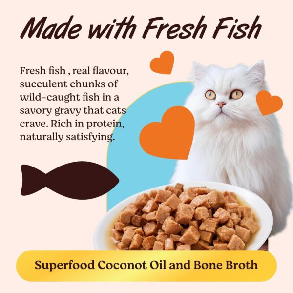 Kennel Kitchen Grain Free Wet Cat Food for Adults and Kittens, Gravy Pet Food for Cats No Artificial Flavors, Colors or Preservatives, 4 Pouches (4 x 80 GMS)
