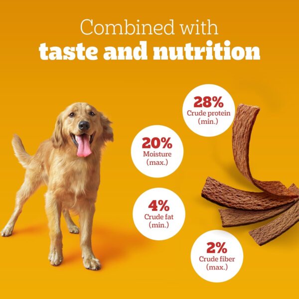 1763988122_71hPlSIGxwL._SL1500_.jpg Pedigree® Tasty Jerky™ Dog Treat, Grilled Liver Flavour, 70 g, Jerky-Style Treats for Bonding, Low-Fat and Rich-Protein* Dog Treats