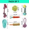 1764214097_71-ArbgL1fL._SL1500_.jpg cature Care by Nature Pet Cotton Rope Pet Toys Pack of 7, Tug Ropes Toy Set, for Aggressive Chewers, Pet Pull Toys Pets/Made Cotton