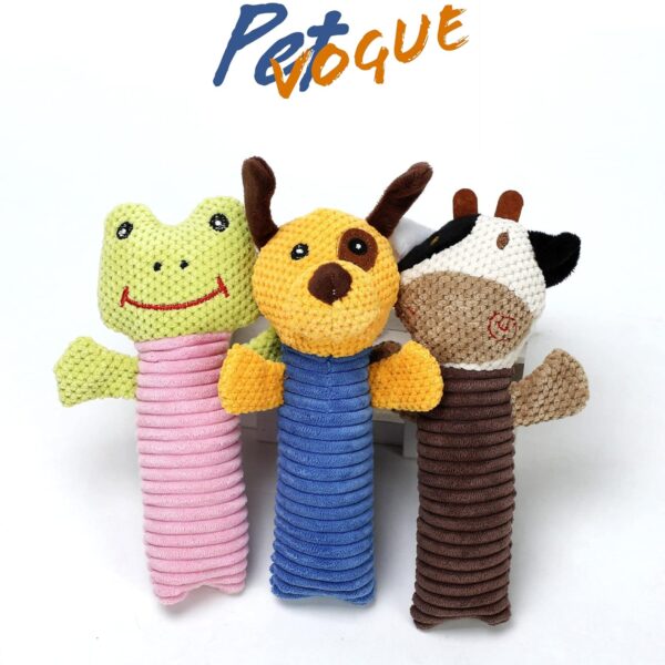 PetVogue Plush Caterpillar Toy for Dogs - Non-Toxic, Soft, Stuffed Interactive Squeaky Teething Rope - for Small to Medium Dogs