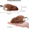 Soft Moving Toys for Kids Kittens Set of 3PCS Rat Toy for Cat Multi-Color Soft Touch Mouse Toy for Puppies/Dog/Children Entainmnet Items for Loved one (Fur Playset for Babies) Birthday Gift