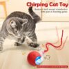 1764444916_711abTnmp6L._SL1500_.jpg BELOXY Toy Intelligent Funny 360 Degree Rotatable Toys Rechargeable Rotating Ball with LED Light, Chasing Toy Automatic Rotating Smart Obstacle Avoiding (Pink) (RED)
