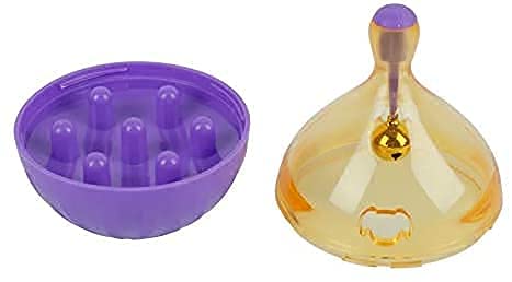 315XubLlSjL.jpg Dog TRUSTCat Interactive Tumbler Toy Treat Ball Pet Slow Feeder Food Dispenser Feeding Toy Dog Puzzle Toy for Dog Cat Interactive Tumbler Toy Natural Instinct Fulfillment IQ Active
