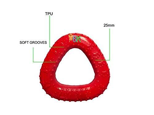 PSK PET MART Rubber Large Chew Bone, Interactive Dog Chew Toy for Adult Dogs, Combo (Spike Ball + Triangle + Bone) (Multi-Colour)(Pack of 1Pcs)