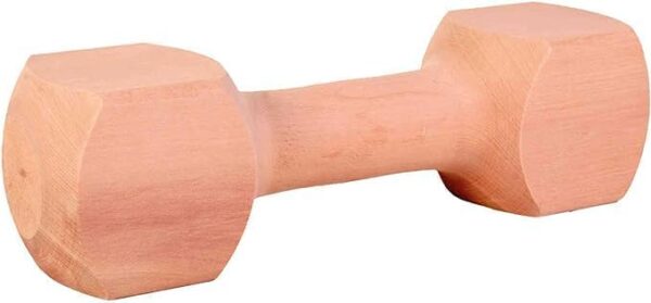 31RPFdh-jwL.jpg RvPaws Wooden Dumbbell Chew Toy, 100% Natural Wood Training Toy for Dogs and Puppies - Keeps Teeth and Gums Healthy Oral Care