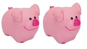 PETS EMPIRE Pet Chew Rubber Squeaky Pig, Latex Squeaky Toys, Pet Chew Piggy, Flexible Piggy Sound Dog Toys, Funny Dogs Chewy Toy, Interactive Teething Toy for Dogs, Pups, Puppies - Pack of 2