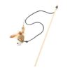 31kxDilNljL.jpg PSK PET MART Cat Teaser Playing Stick & Feather Interactive Teasing Wand Toy with Rod Length 40 cm, Rope Length 67cm (Mouse Bell)