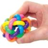 31yY5Fq8r2L.jpg The Pets Company Rubber Multi Colour Wire Knot Ball with Bell for Puppy & Kitten