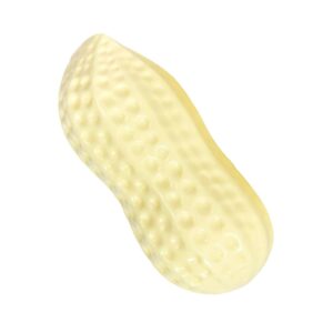 Peanut Shaped TRP Dog Squeaky Interactive Toy Width for Training, Exercise, chew Toy (12.5 X 5.5 Centimeters, Natural)