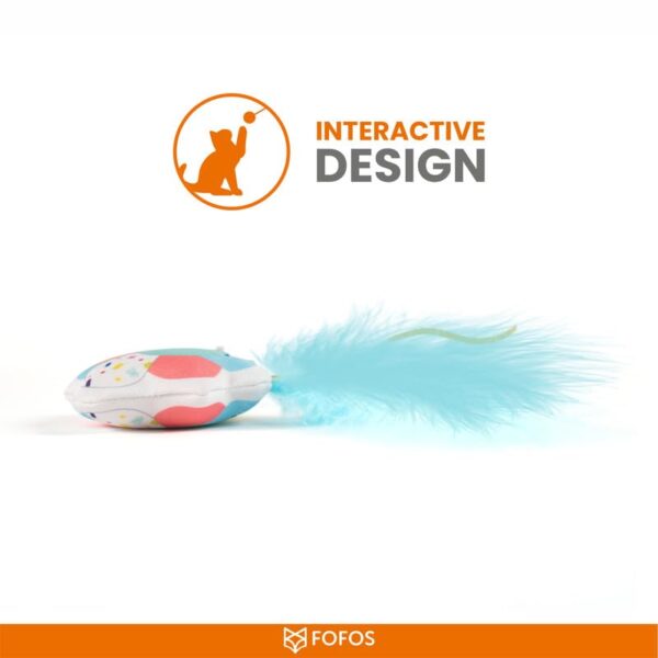 Barkbutler x Fofos Birthday Balloon Cat Toy - US Grade Organic Catnip, Multicoloured Textured Toys, Cat Accessories with Super Soft Fabrics & Real Feathers - Perfect as Kitten Toys