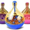 Dog TRUSTCat Interactive Tumbler Toy Treat Ball Pet Slow Feeder Dog TRUSTCat Interactive Tumbler Toy Treat Ball Pet Slow Feeder Food Dispenser Feeding Toy Dog Puzzle Toy for Dog Cat Interactive Tumbler Toy Natural Instinct Fulfillment IQ Active