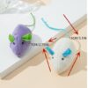 Dog Trust Durable and Non Toxic Funny Nylon Rope Mouse Cat Toy Ideal for Chewing & Playing Small Cats/Kittens and Puppies - Set of 2 pcs