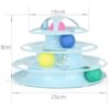 Dog Trust Cat Toy Roller Cat Toys Interactive with Three Colorful Ball Interactive Kitten Fun Mental Physical Exercise Puzzle Toys for Indoor Blue