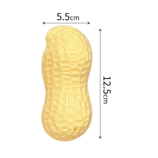 41QPgCbDhyL._SL1080_.jpg Peanut Shaped TRP Dog Squeaky Interactive Toy Width for Training, Exercise, chew Toy (12.5 X 5.5 Centimeters, Natural)