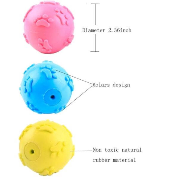 Dog Trust Dog Squeaky Balls, Indestructible Dog Toys for Aggressive Chewers Large/Medium Breed, Durable Tough Chew Toys for Aggressive Chewers, Natural Rubber Dog Balls Interactive Toys 2pcs Ball;