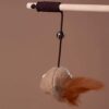 41XmgXCIBoL.jpg PSK PET MART Cat Teaser Playing Stick & Feather Interactive Teasing Wand Toy with Rod Length 40 cm, Rope Length 67cm (Mouse Bell)