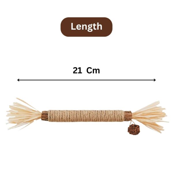 41aq7ro4oL._SL1080_.jpg Silvervine Stick for Cats with Sisal Rope and Gall Fruit, Natural Catnip Alternative, Cat Chew Toy Set of 3 Silvervine Sticks 21 Cm Each