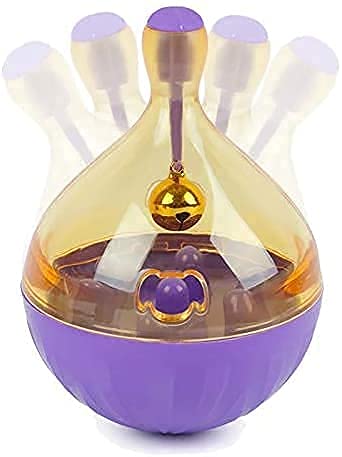 41lPXjo2K4L.jpg Dog TRUSTCat Interactive Tumbler Toy Treat Ball Pet Slow Feeder Food Dispenser Feeding Toy Dog Puzzle Toy for Dog Cat Interactive Tumbler Toy Natural Instinct Fulfillment IQ Active