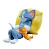 41vwgZNoSvL.jpg Mouse & Cat Cute Sleeping Car Dashboard Accessories Toy Best Animated Most Loved Cartoon Figurine for Car Interior, Office Desk & Tabletop Decoration | Premium Resin Collectible Gift