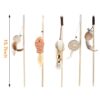 513cMs-oj8L._SL1024_.jpg Qpets® Premium Cat Toy Interactive Cat Toys Set of 5 Cat Teaser Wand Pet Toy for Cat Activity Fishing Rod with Mouse Natural Feathers Toys for Kittens to Play Cat Games and Toys Mouse Toy