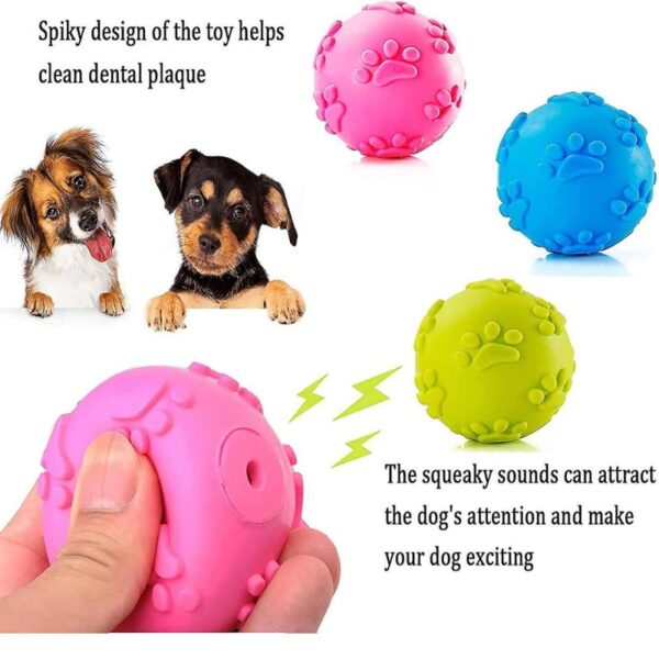 Dog Trust Dog Squeaky Balls, Indestructible Dog Toys for Aggressive Chewers Large/Medium Breed, Durable Tough Chew Toys for Aggressive Chewers, Natural Rubber Dog Balls Interactive Toys 2pcs Ball;