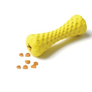 Goofy Tails Dog Toys, Rubber Dumbbell Treat Dispensing Toys for Dogs, Non-Toxic Chew Toys for Dogs, Ideal Interactive Dog Toy for All Breeds and Sizes