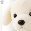 Storio Soft Plush White Puppy Stuffed Animal with Bell Collar| Kids Animal Home Decor for Boys & Girls Soft Dog Plush Toy - 25cm