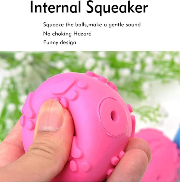 Dog Trust Dog Squeaky Balls, Indestructible Dog Toys for Aggressive Chewers Large/Medium Breed, Durable Tough Chew Toys for Aggressive Chewers, Natural Rubber Dog Balls Interactive Toys 2pcs Ball;