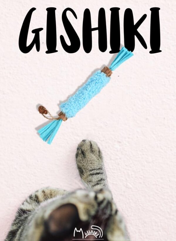 GISHIKI Matatabi Stick for Cats – Plush Silvervine Chew Toy with Natural Raffia,4 Textures for Stress Relief, Play & Dental Health,Catnip Alternative,Handmade, Eco-Friendly, Non-Toxic
