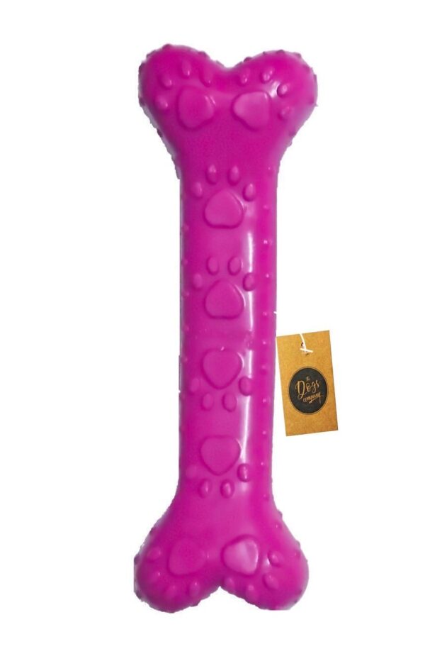 519znvNl-bL._SL1334_.jpg The Dogs Company Natural Rubber Teething Dog Chew Bone Toy for Adult Dogs, Large (8.5 Inch)