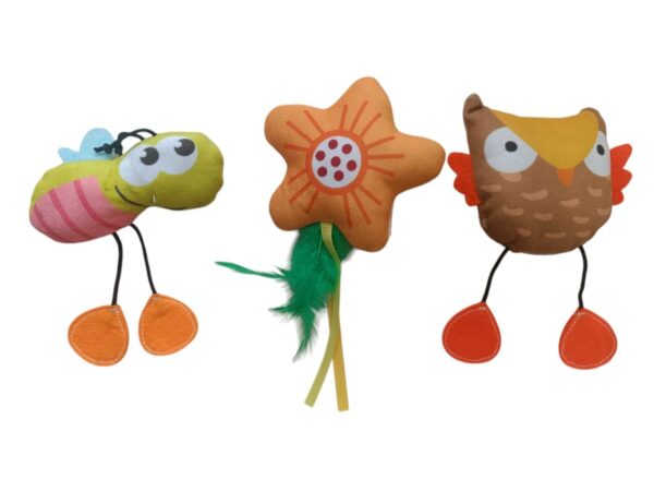 The Pets Company Fun Plush Cat Toys, Cats Hunting Mouse Teaser Toys, Bite Proof Cat Play Toy, Interactive Mice, Rat, Soft Mouse Toy for Cats & Kittens - Spooky Owl (Color May Vary)