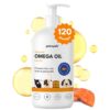 Petroyale Omega 3 Fish Oil for Dogs & Cats - Salmon Fish Oils with Omega 3 6 9 - Supports Skin, Coat, Joints & Immunity- Fish Oil for Dogs & Cats - Vet-Approved Formula - Easy Serve Pump