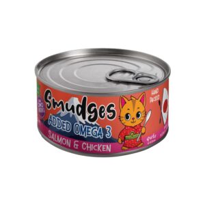 Smudges Kitten Salmon Pate Mixed with Shredded Chicken 60g Smudges Kitten Salmon Pate Mixed with Shredded Chicken 60g