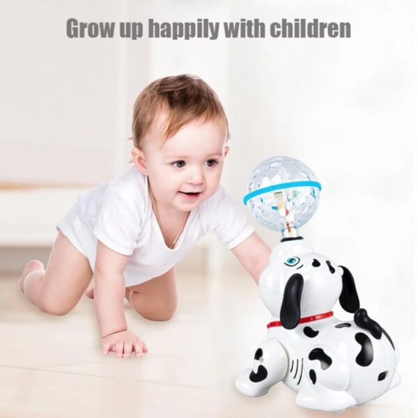 VGRASSP Dancing Dog Toy for Kids Babies with Music and 3D Flashing LED Light Ball - Cute Animal Puppy Gift for Boys and Girls