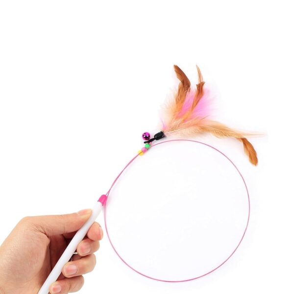 3-Piece Cat Toy, Flying Bird Toy for Cat with Feather ，Interactive Cat Small Bell for Persian, Durable Pet Stick, Fun Catcher Cats Stick ，Suitable for Both Indoor and Outdoor Use