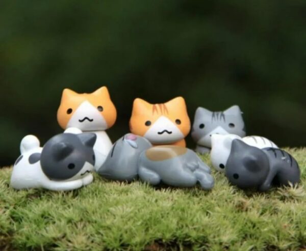 51E2hHpJZiL._SL1080_.jpg VRB Dec 4 Pcs Miniature Showpiece Set for Home Decor, car Dashboard,Valentine,Living Room,Gifts Figurines,Cake Decoration Items,Figurines for Home Decor. (6 Pcs Lazyy Cat Miniature)