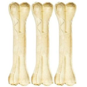 Pressed Dog Bone 6 inches Bones Medium to Adult Dog Pressed Dog Bone 6 inches Bones Medium to Adult Dog Chew Treat, Chicken Flavor - Pack of 3