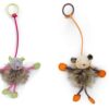 The Pets Company Bouncy Mouse Hunt Cat Toys | Natural Instinct Chase & Play Toy for Cats & Kittens, Pack of 2