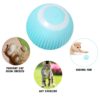 Qpets® Smart Cat Toy Ball with LED Lights, 360° Automatic Rotating & Obstacle Avoiding Interactive Chasing Toy, USB-C Rechargeable Durable ABS Silicone Ball for Indoor Cats, 2 Play Modes, 1-Pack