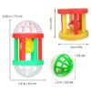 51IQmZMPf0L.jpg PSK PET MART New pet cat Supplies Two-Color Bell Ball with Colorful Flower Drum Sound Toy Pack of 3Pcs Set