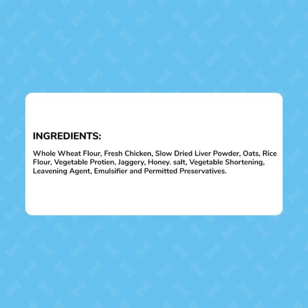 Heads Up For Tails Yummy in My Tummy Chicken Dog Biscuits for Adult Dog & Puppy - 320g | All Life Stages, Dog Treats, Crunchy Dog Biscuits | Made with Real Chicken