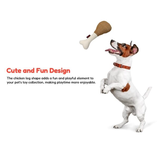 51J6HTttiAL._SL1080_.jpg Pure Cotton Chicken Leg Plush Dog Toy | Soft & Washable Play Toy for Dogs & Puppies | Non-Toxic, Eco-Friendly, Cuddle & Fetch Games | Fun Plush Toy for Small, Medium & Large Dogs
