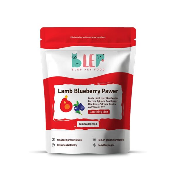 51KAIjLY7L._SL1080_.jpg BLEP Lamb Blueberry Pawer 700g (7 Pack of 100g) - Complete Meal for Adult & Puppy|Lamb Liver& Fresh Vegetables|Grain Free, High Protein, Easily Digestible, Zero Preservatives|Human Grade|(Wet)