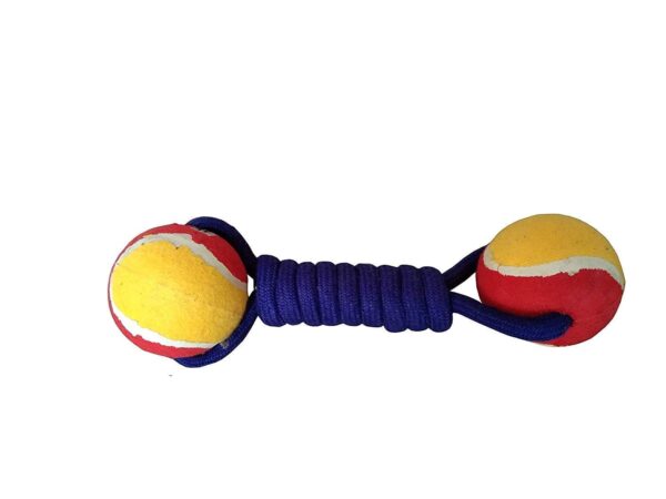 51LGMfE2gIL._SL1500_.jpg PSK PET MART Squeaky Rope, Ball Chew Teether Toys for Dog, Puppy (Multicolour) -Combo of 6