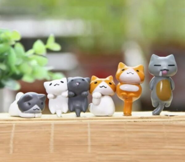 51O6q0Xji0L._SL1080_.jpg VRB Dec 4 Pcs Miniature Showpiece Set for Home Decor, car Dashboard,Valentine,Living Room,Gifts Figurines,Cake Decoration Items,Figurines for Home Decor. (6 Pcs Lazyy Cat Miniature)