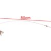 URBANMAC Rod Roped Teaser Toy Bell Dangler with Natural Feather for Pet 1 pc