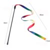 51Q0PoupBUL._SL1000_.jpg Qpets® 2 Pcs Cat Rainbow Wand Toys,Satin & Elastic Teaser for Kittens & Adult Cats - Indoor Exercise, Fun Games, Stress Relief