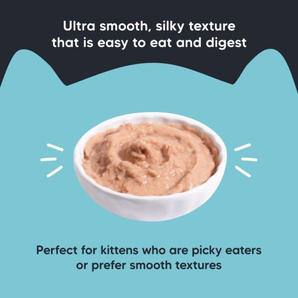 Meowsi by HUFT Chicken & Salmon Mousse Kitten Wet Food - 70 gm | Pack of 12 | High-Protein Wet Cat Food for Kittens | Cat Food Gravy for Junior Kittens (2-12 Months)