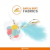 Barkbutler x Fofos Birthday Balloon Cat Toy - US Grade Organic Catnip, Multicoloured Textured Toys, Cat Accessories with Super Soft Fabrics & Real Feathers - Perfect as Kitten Toys