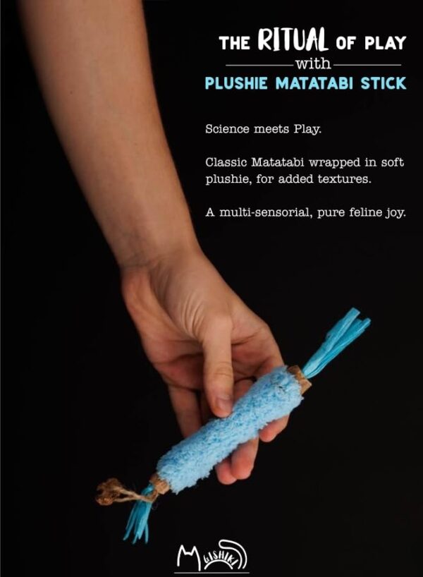 GISHIKI Matatabi Stick for Cats – Plush Silvervine Chew Toy with Natural Raffia,4 Textures for Stress Relief, Play & Dental Health,Catnip Alternative,Handmade, Eco-Friendly, Non-Toxic